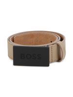 BOSS Kidswear ceinture en cuir à boucle logo - Tons neutres