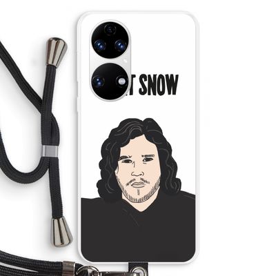 Let It Snow: Huawei P50 Transparant Hoesje met koord