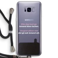 gij zijt ook iemand: Samsung Galaxy S8 Transparant Hoesje met koord