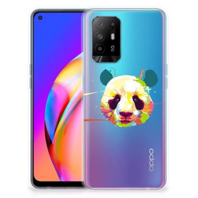 OPPO A94 5G | Reno5 Z Telefoonhoesje met Naam Panda Color OPPO A94 5G | Reno5 Z Telefoonhoesje met Naam Panda Color