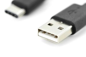 Digitus USB-kabel USB 2.0 USB-C stekker, USB-A stekker 1.80 m Zwart Afgeschermd AK-300154-018-S