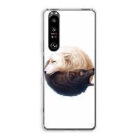 Yin Yang Wolves: Sony Xperia 1 III Transparant Hoesje