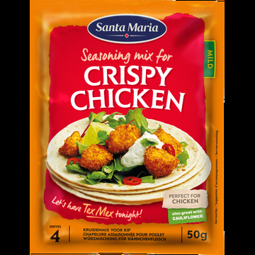 Santa Maria Crispy Chicken Kruidenmix Mild 50 g bij Jumbo