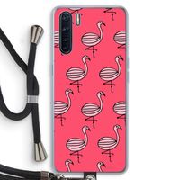 Flamingo: Oppo A91 Transparant Hoesje met koord
