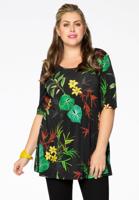 Yoek Tuniek flare TROPICAL | Wit | Maat 46/48