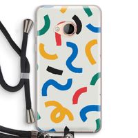 Illustratieve pop 2: HTC U Play Transparant Hoesje met koord