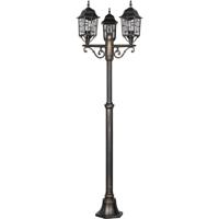 LED Tuinverlichting Staand Buitenlamp met 3 Lichtpunten E27 Brons Aluminium