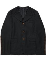 Black Comme Des Garçons blazer à boutons décoratifs - Noir