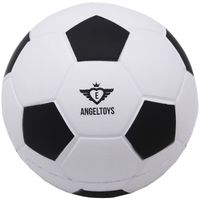 Angel Sports voetbal zacht 12,5 cm zwart/wit - thumbnail