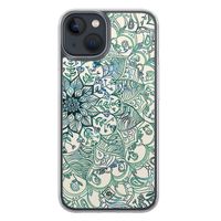 iPhone 13 mini hybride hoesje - Mandala blauw