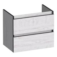 Brauer Joy Edge - Onderkast Ondiep - 60 cm - met 2 Softclose Lades Greeploos en 1 Sifon Uitsparing - Forest Seashell