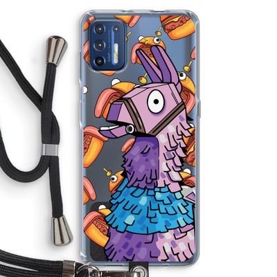 Loot Burger: Motorola Moto G9 Plus Transparant Hoesje met koord