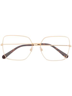 Dolce & Gabbana Eyewear lunettes de vue DG1323 à monture oversize - Or