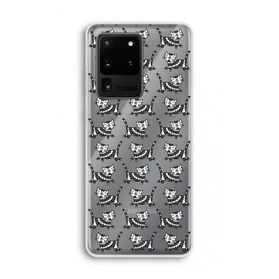 Zwarte poes: Samsung Galaxy S20 Ultra Transparant Hoesje
