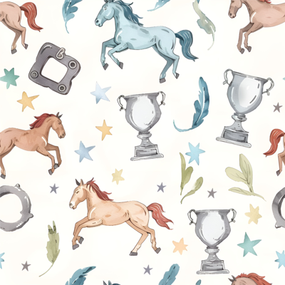 Ruitersportomgeving behang paarden