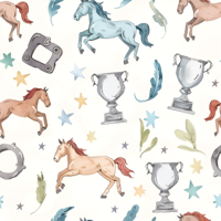 Ruitersportomgeving behang paarden