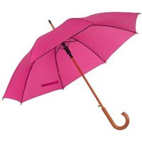 Set van 2x stuks roze paraplu met houten handvat 103 cm
