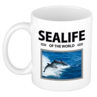 Foto mok Dolfijn beker - sealife of the world cadeau Dolfijnen liefhebber - feest mokken - thumbnail