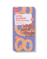 HEMA Chocoladereep melk toffee pretzel 180gram