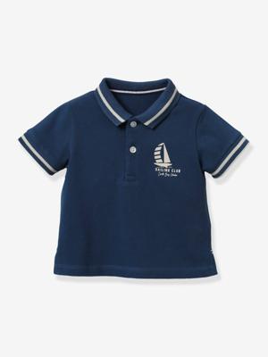 Polo van piqué baby - Biologisch katoen CYRILLUS indigoblauw
