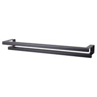 LIROdesign handdoekenrek dubbel Stockholm zwart - M