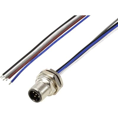 TRU COMPONENTS TC-12833192 Sensor/actuator inbouwstekker M12 Aantal polen (sensoren): 5 Stekker, inbouw 0.5 m 1 stuk(s)