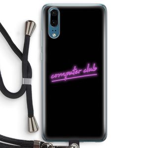 Vice Black: Huawei P20 Transparant Hoesje met koord