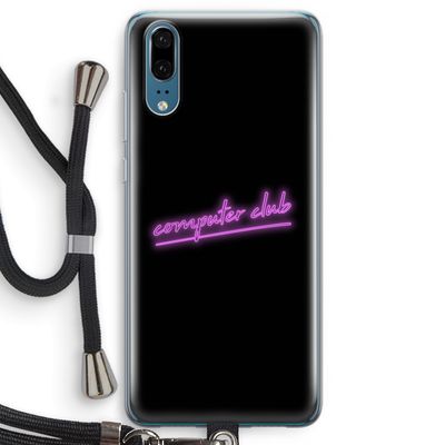 Vice Black: Huawei P20 Transparant Hoesje met koord