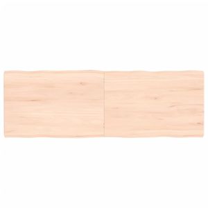 Tafelblad natuurlijke rand 120x40x4 cm massief eikenhout