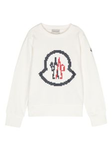 Moncler Enfant sweat en coton à logo imprimé - Blanc