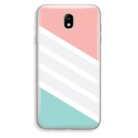 Strepen pastel: Samsung Galaxy J7 (2017) Transparant Hoesje