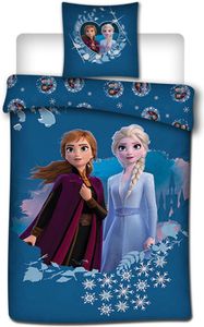 Disney Frozen Dekbedovertrek blauw 140 x 200 cm - Polyester