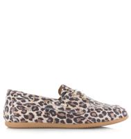 DWRS label Latty loafers leopard sand Leer Dames