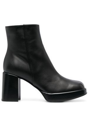 Tod's bottes en cuir à bout carré 80 mm - Noir