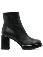 Tod's bottes en cuir à bout carré 80 mm - Noir