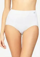 Dames Taille slip 23628 - Badstof kruisje - dames onderbroek, ondergoed - zwart, wit, huidskleur