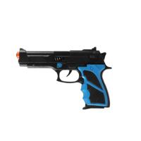 Politie speelgoed pistool - kind en volwassenen - verkleed rollenspel - plastic - 22 cm   - - thumbnail