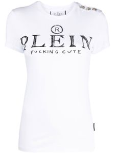 Philipp Plein t-shirt à ornements en cristal - Blanc