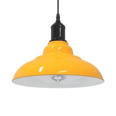 Hanglamp in hoogte verstelbaar E27 31 cm metaal glanzend geel