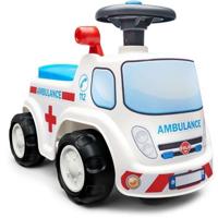 Ambulance Ride-On - FALK - Met openklapbare stoel en stuurwiel met claxon - Rood - 100% Made in France - Vanaf 12 maanden