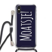 Moatsje!: iPhone XS Transparant Hoesje met koord