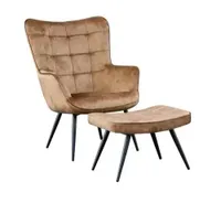 Fauteuil olle bruin stream + hocker