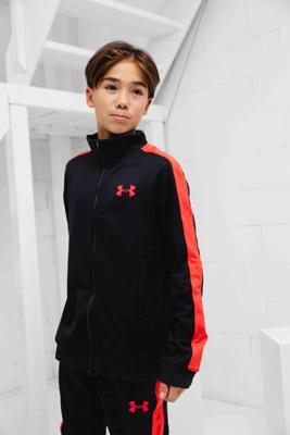 Under Armour Rival Knit Trainingsjack Kids Zwart/Rood - Maat 140 - Kleur: RoodZwart | Soccerfanshop