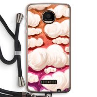 Katoen Wolken: Motorola Moto Z Force Transparant Hoesje met koord