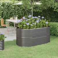 Plantenbak 152x80x68 cm gegalvaniseerd staal grijs