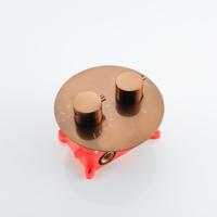 Fortifura Calvi Thermostatische Inbouwkraan - inbouwdeel - rond - Geborsteld koper SW1159496/SW1171111