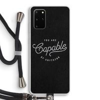 Capable: Samsung Galaxy S20 Plus Transparant Hoesje met koord