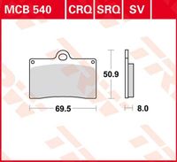 TRW Remblokken, en remschoenen voor de moto, MCB540SV Sinter street