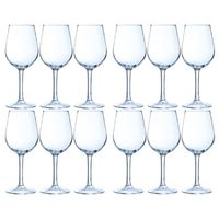 12x Luxe wijnglazen voor rode wijn 370 ml