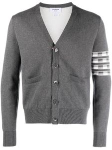 Thom Browne cardigan Hector 4 bandes signature - Gris